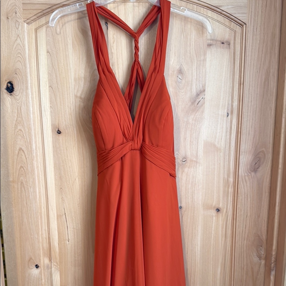 Azazie Natassia dress in Paparika